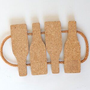 CORK WINE BOTTLE TRIVET Pot Holder Table Accent Wine Beer Spirits Gift